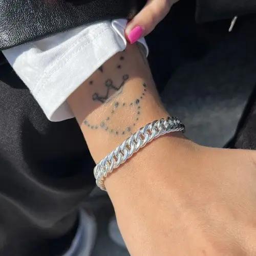 Armbånd, ekstra chunky cuban kæde, sterlingsølv, 19, 21 cm/9 mm OK Silver