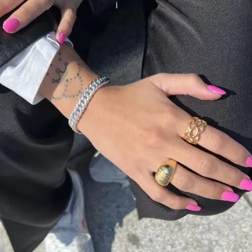 Armbånd, ekstra chunky cuban kæde, sterlingsølv, 19, 21 cm/9 mm OK Silver