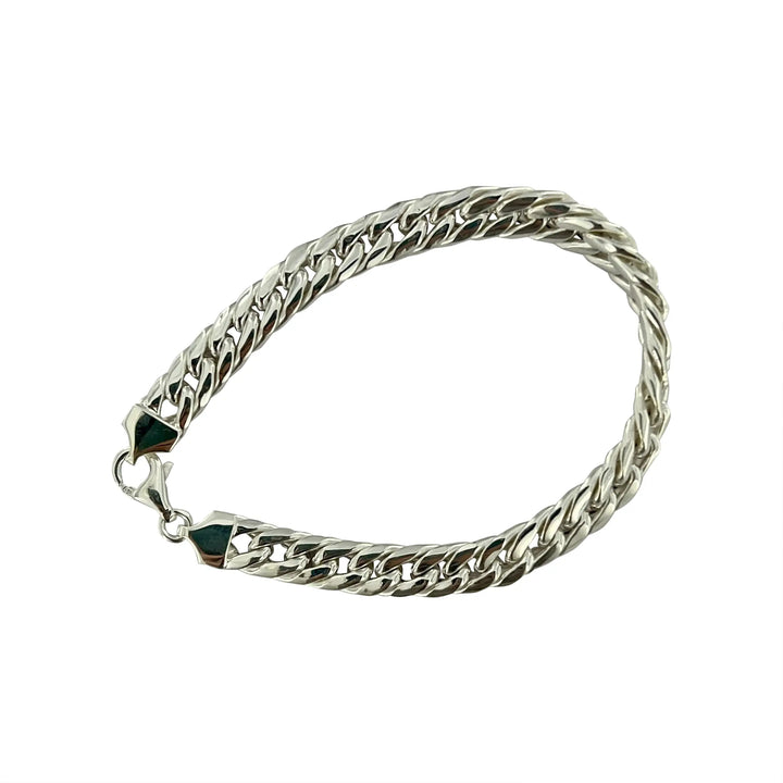 Armband, extra grobes, dichtes kubanisches Sterlingsilber, 17–21 cm/8 mm 