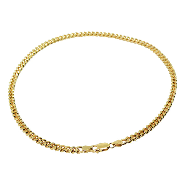 Halskette, Rüstungsfacettenkette, vergoldetes Sterlingsilber, 40 cm/5,4 mm 