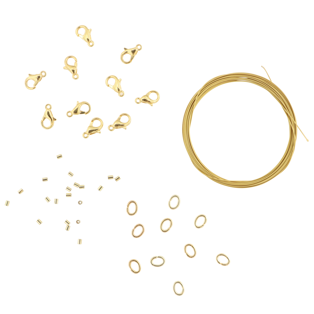 Find Diy kit, halskæde og armbånd, forgyldte materialer der holder farven hos Beadhouse of Copenhagen i dag, med en altid hurtig levering!