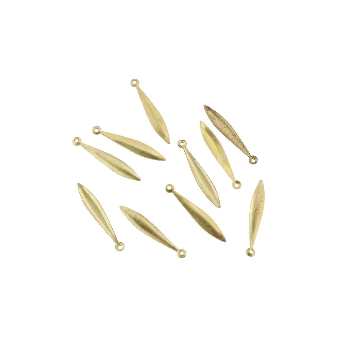 Find Vedhæng, lancetform, forgyldt messing, 26x5 mm. storkøb hos Beadhouse of Copenhagen i dag, med en altid hurtig levering!