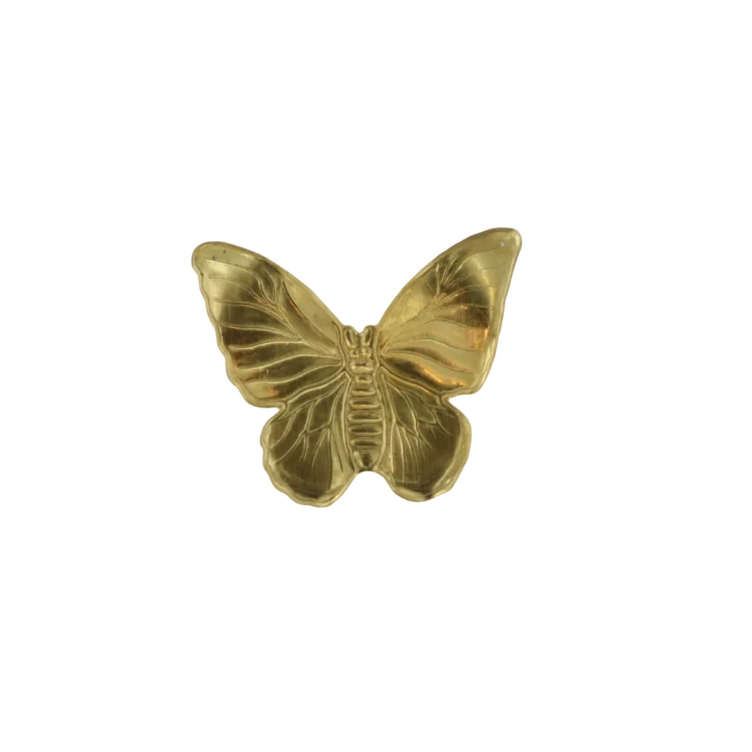 Vedhæng, filigran, sommerfugl, forgyldt messing, 70x60mm 