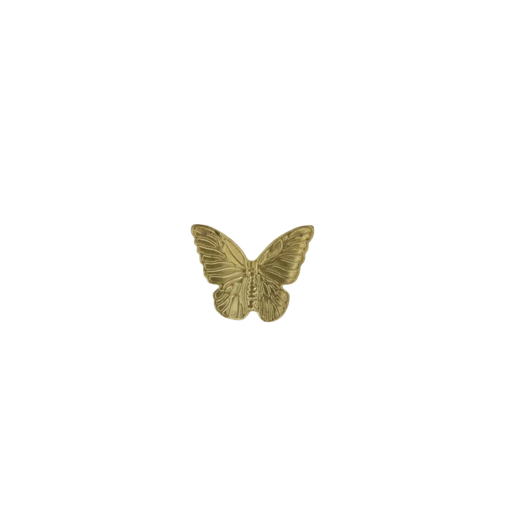 Anhänger, filigran, Schmetterling, vergoldetes Messing, 36x30mm 