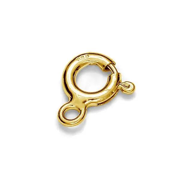 Federverschluss, vergoldetes Sterlingsilber 5,9 mm. Silvex