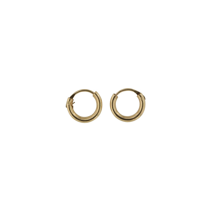 Øreringe, hoops, 10 mm, sterlingsølv og forgyldt sterlingsølv BLT