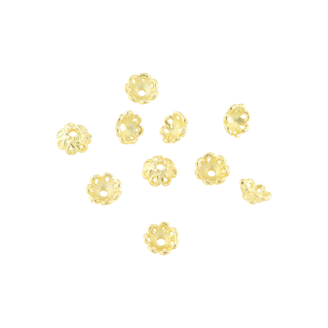 Find Perlecaps, filigran, forgyldt messing, 8x4 mm. storkøb hos Beadhouse of Copenhagen i dag, med en altid hurtig levering!