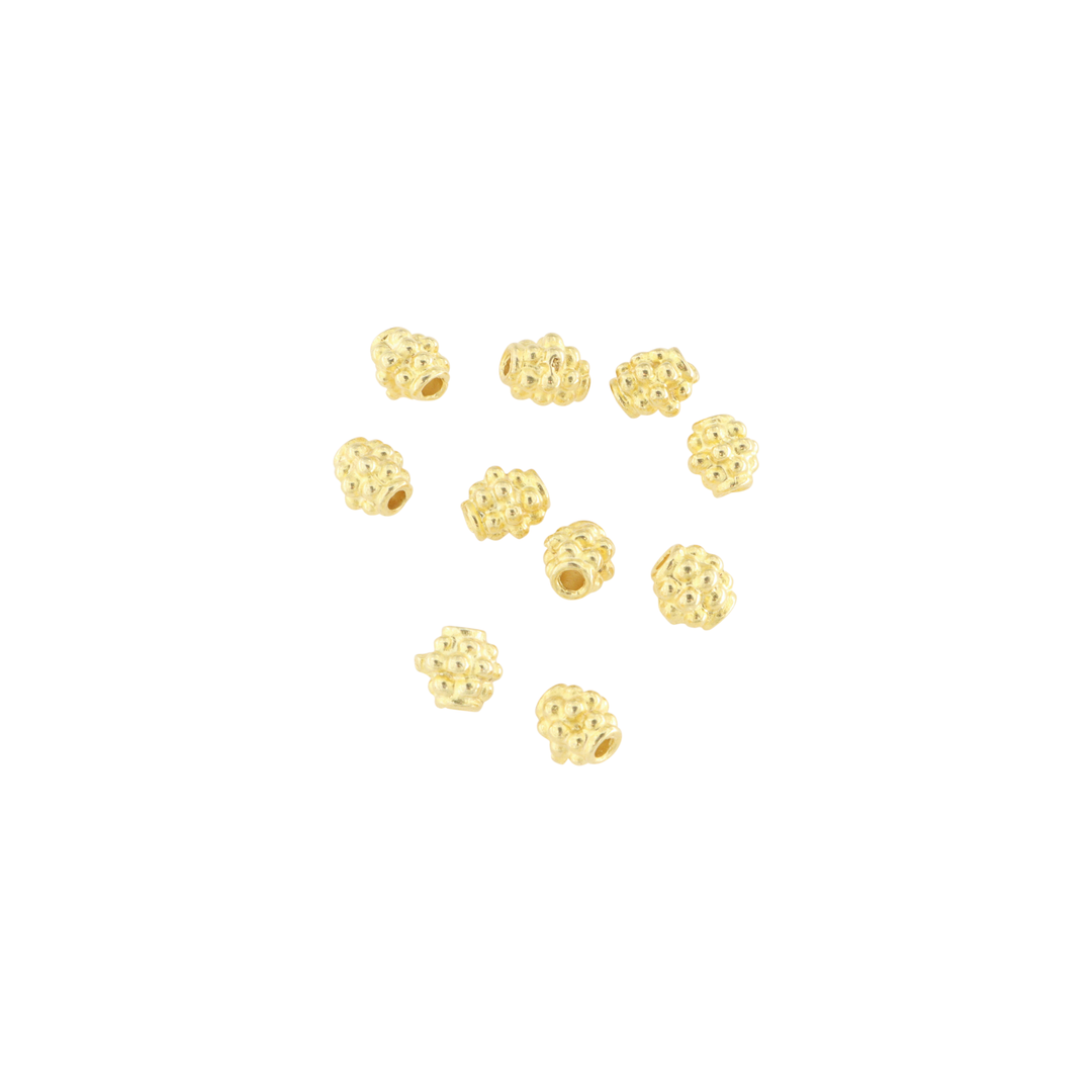 Find Metalperler, filigran, forgyldt messing, 5,5x5 mm, 10 stk hos Beadhouse of Copenhagen i dag, med en altid hurtig levering!