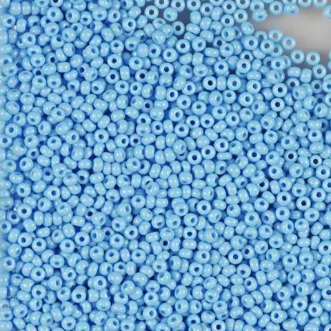 Blå glasperler, preciosa, natural opaque turquoise, storkøb Preciosa