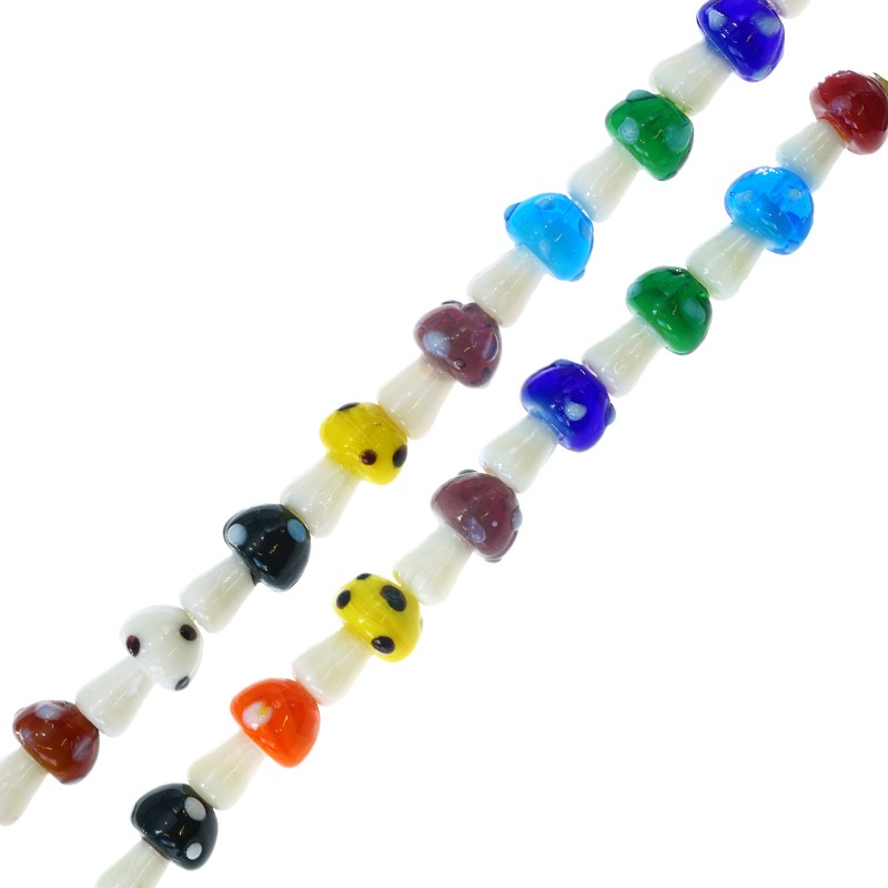 Find Perler, svamp, mushroom, glas, 16x12 mm 10 stk. hos Beadhouse of Copenhagen i dag, med en altid hurtig levering!
