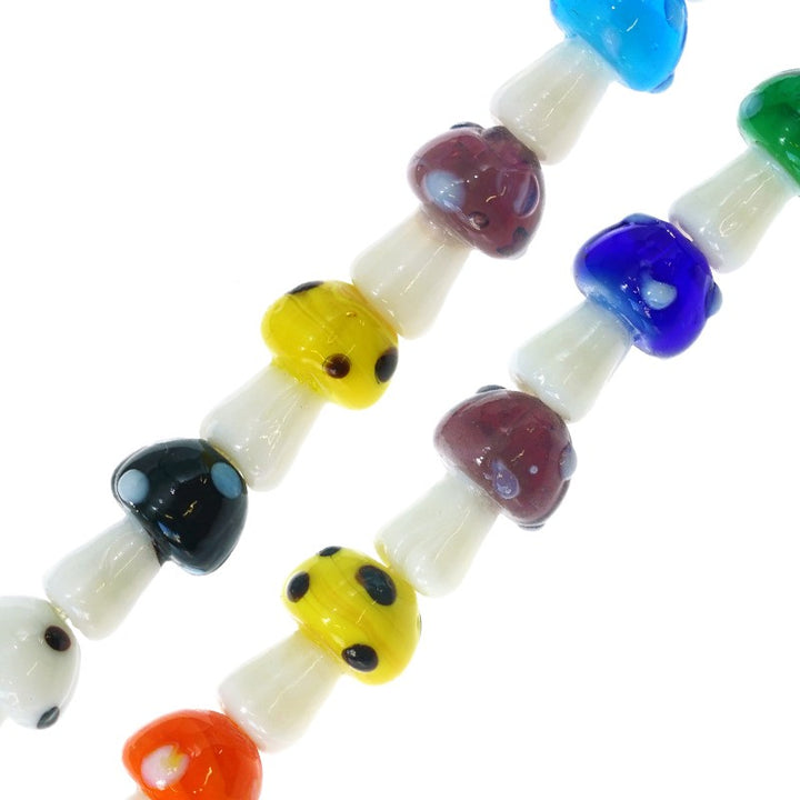 Find Perler, svamp, mushroom, glas, 16x12 mm 10 stk. hos Beadhouse of Copenhagen i dag, med en altid hurtig levering!
