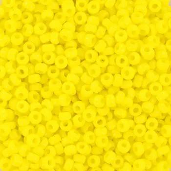 Gule glasperler, miyuki rocailles seed beads, opaque yellow Krea