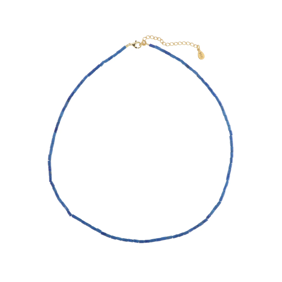 Halskæde, smykkesten rør, forgyldt sterlingsølv og sterlingsølv Beadhouse of Copenhagen