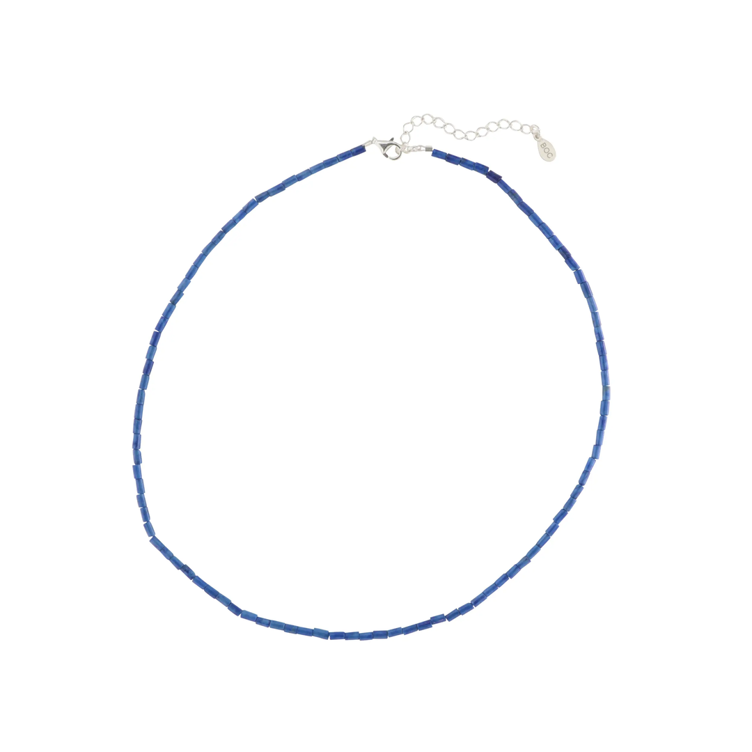 Halskæde, smykkesten rør, forgyldt sterlingsølv og sterlingsølv Beadhouse of Copenhagen