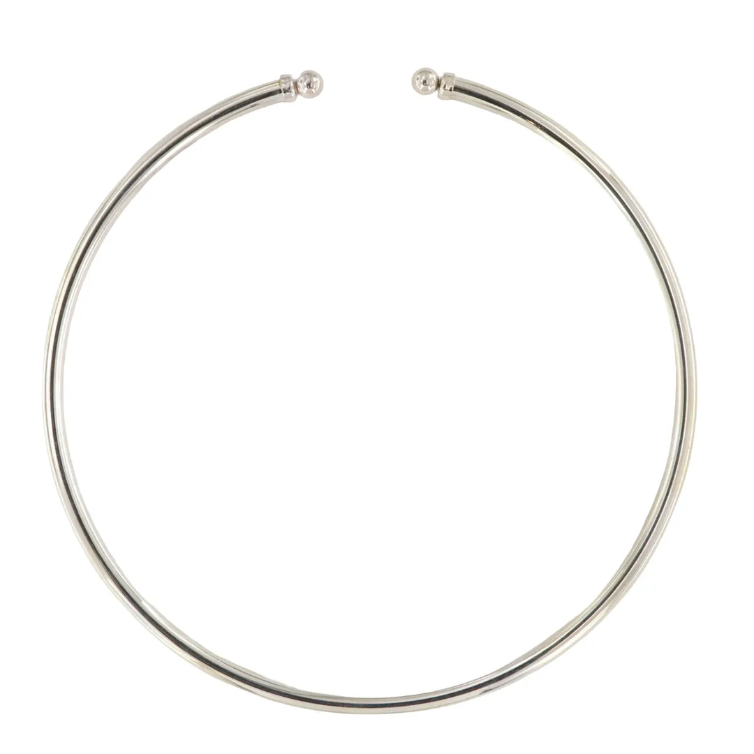 Halsring, forsølvet messing, 5mm