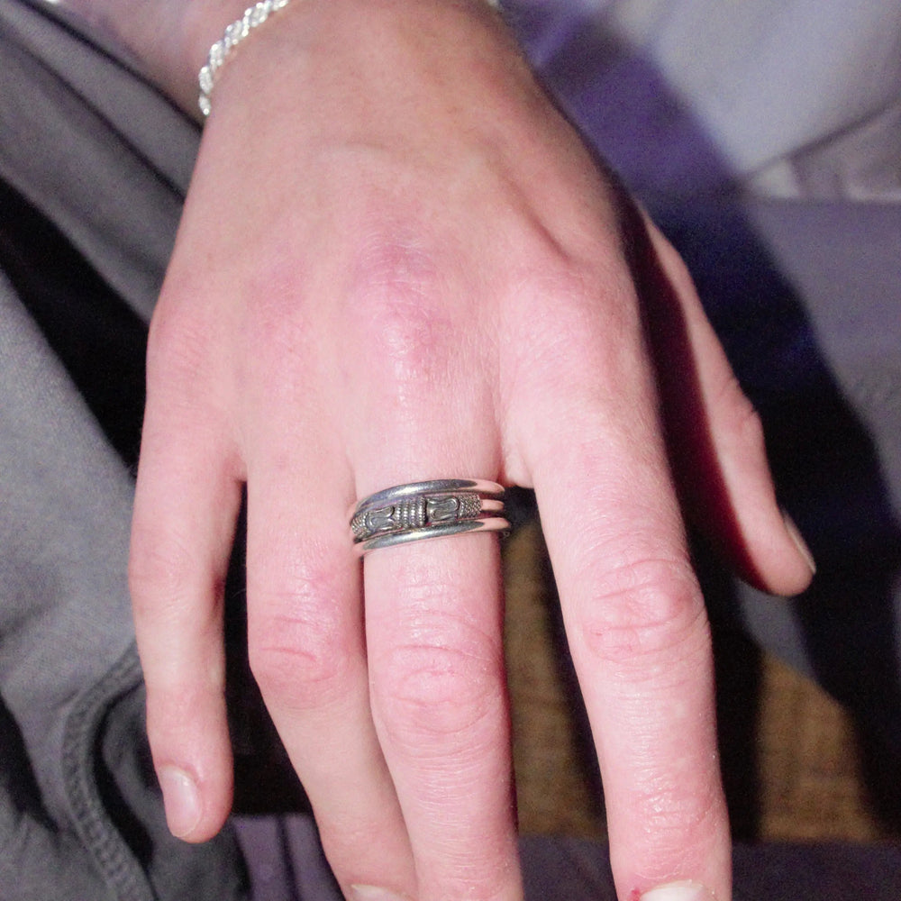 Fingerring, triple ring, forgyldt og sterlingsølv Beadhouse of Copenhagen