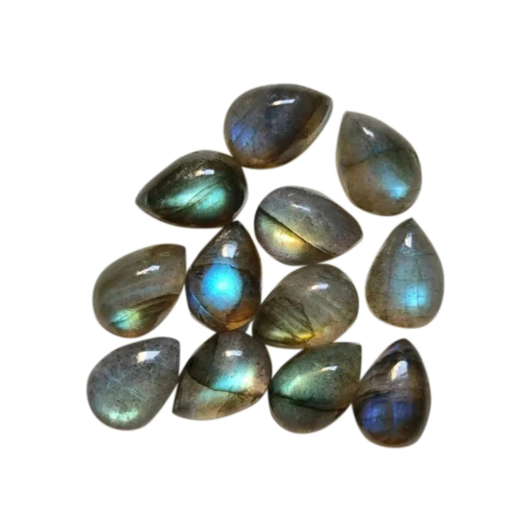 Cabochon, Labradorit, Tropfen, 10x15mm, 1-10 Stk 