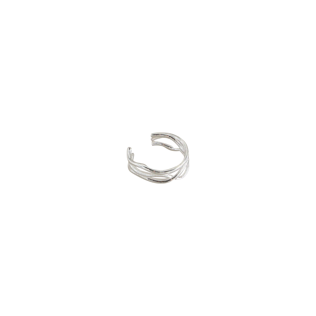 Øreringe, earcuff, sterlingsølv og forgyldt sølv 4x12 mm