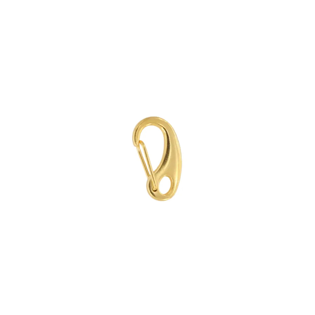 Karabin lås, 17x32mm, forgyldt zamak 