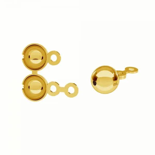 Knudeskjuler i forgyldt sterlingsølv 5,5x11,7 mm Silveks