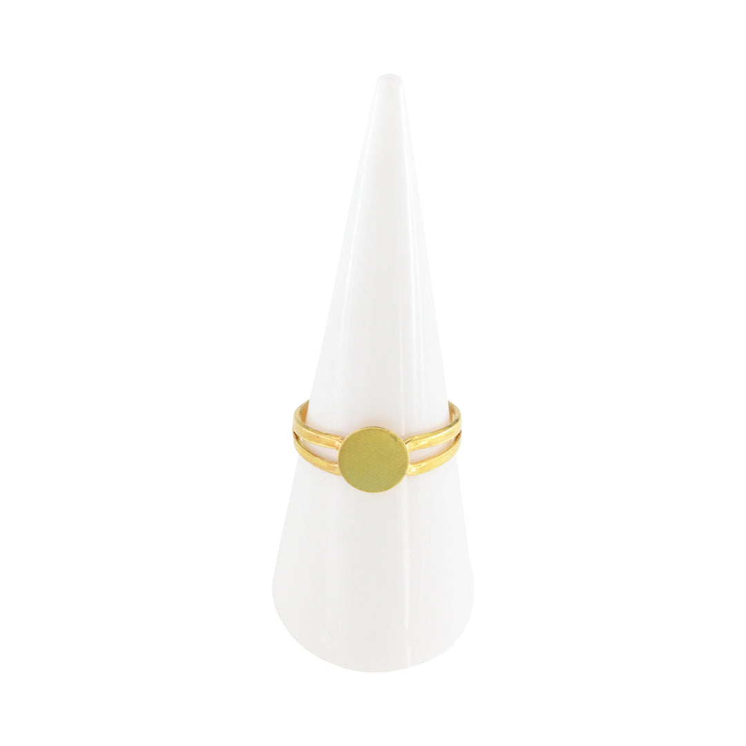 Find Fingerring til montering, forgyldt messing, justerbar, 8mm plade hos Beadhouse of Copenhagen i dag, med en altid hurtig levering!