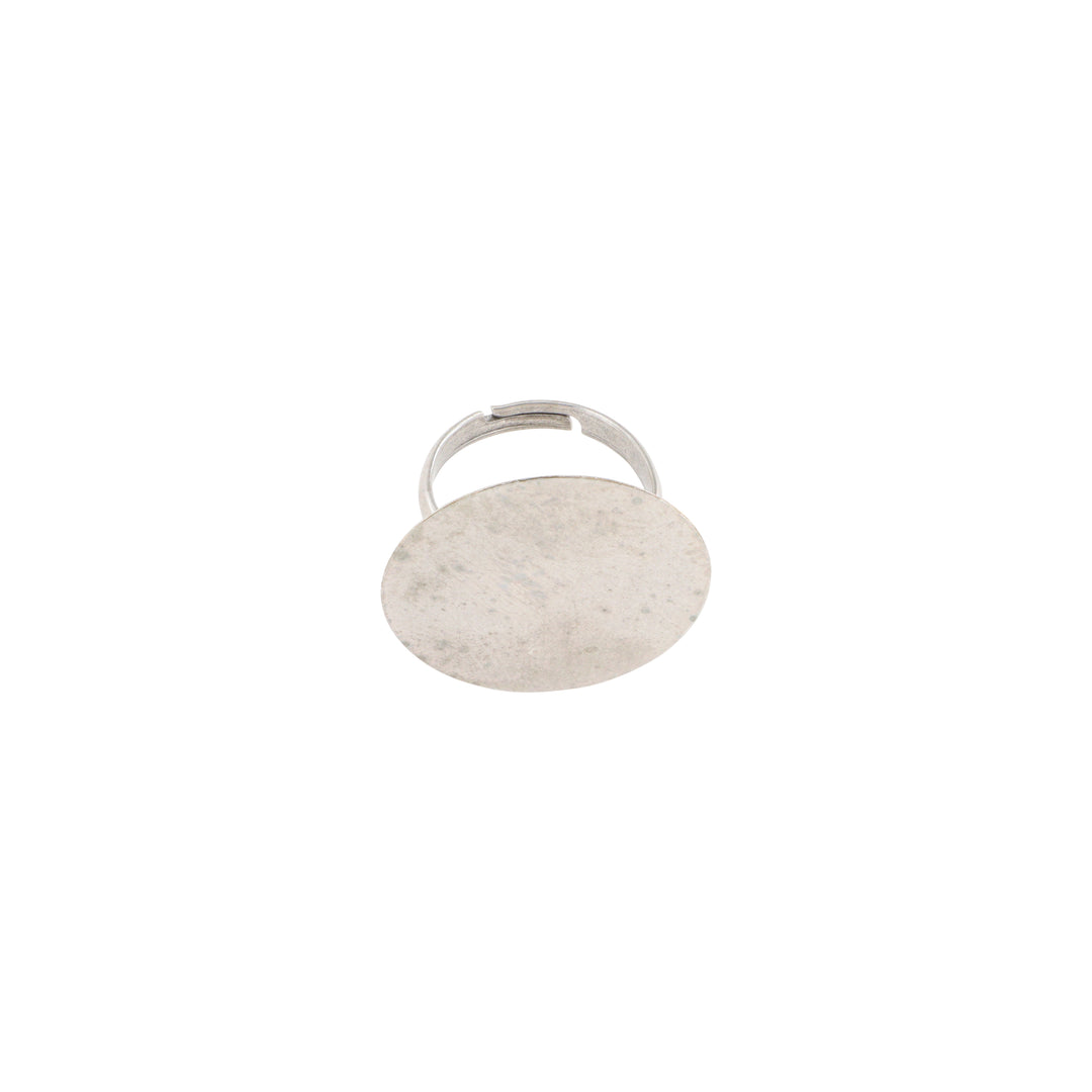 Find Fingerring til montering, forsølvet messing, justerbar, 25mm plade hos Beadhouse of Copenhagen i dag, med en altid hurtig levering!