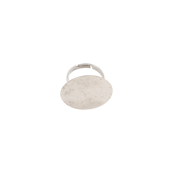 Find Fingerring til montering, forsølvet messing, justerbar, 25mm plade hos Beadhouse of Copenhagen i dag, med en altid hurtig levering!
