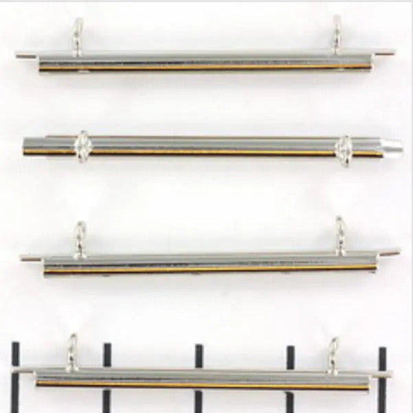 Miyuki slide end tubes for delica's - forsølvet 35 mm Krea