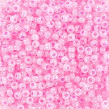 Lyserøde glasperler, miyuki rocailles seed beads, ceylon soft baby pink Krea