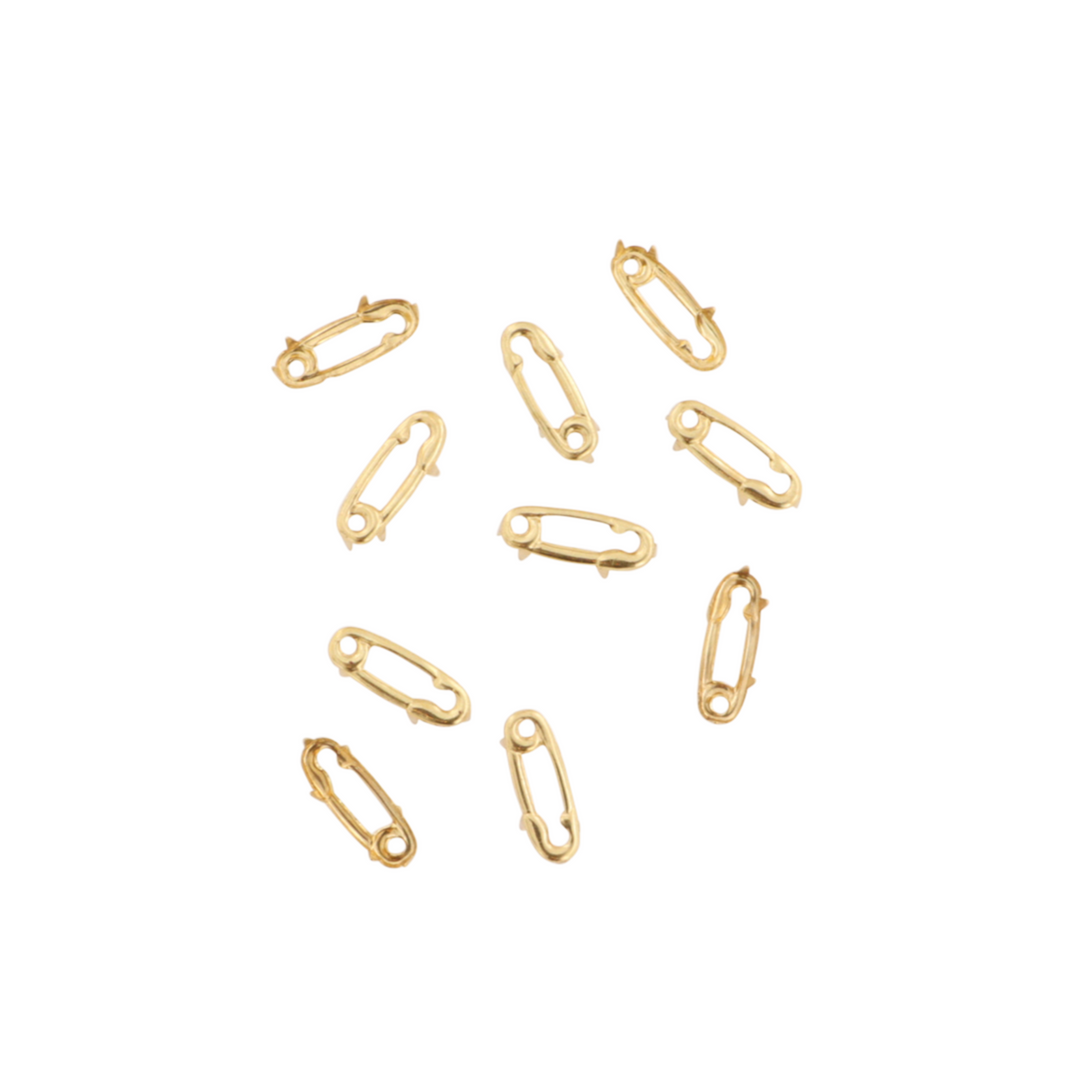 Nitter, sikkerhedsnål, forgyldt messing, 10-100 stk Beadhouse of Copenhagen