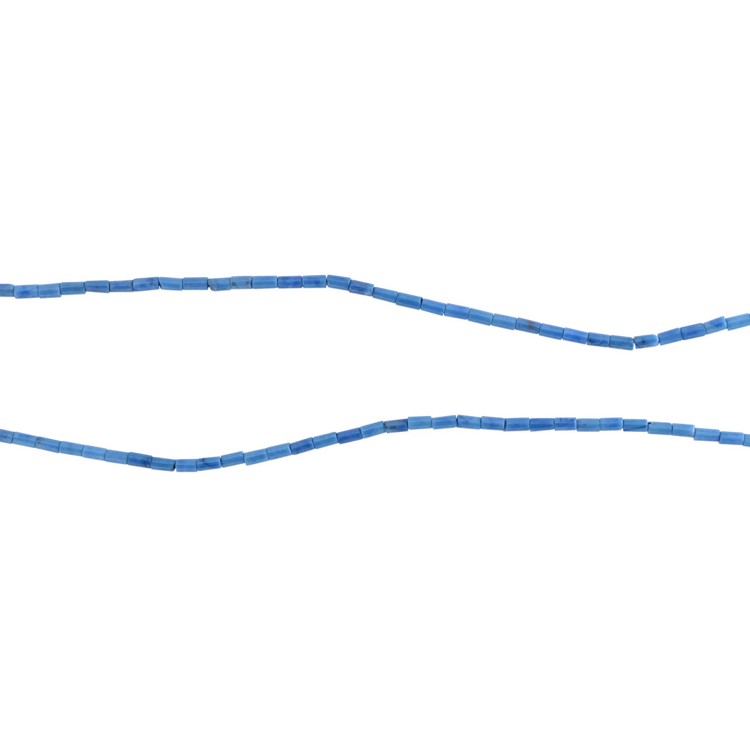 Smykkestensperler, string, sodalit rørperler, 45 cm/4 x 2,5 mm, storkøb BOC