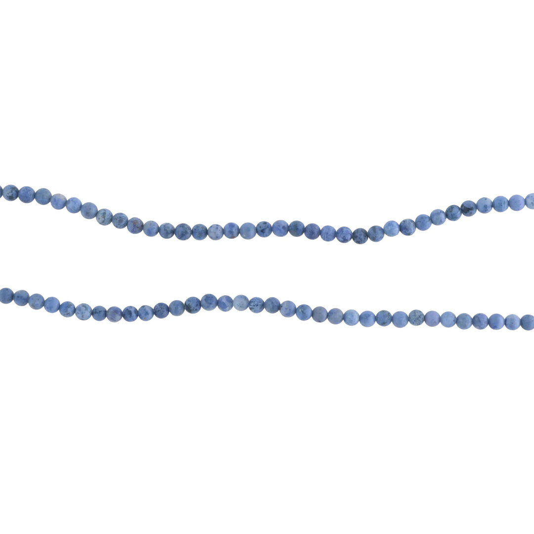 Smykkestensperler, string, lapis lazuli rund mat, 41 cm/3,5 mm, storkøb BOC