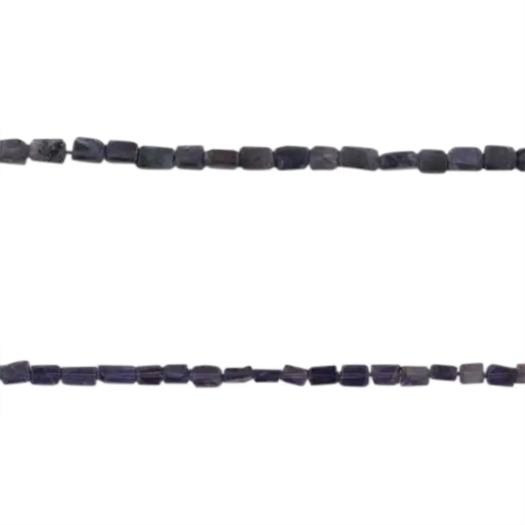 Edelsteinperlen, Schnur, Iolith rechteckig, 37 cm/4 mm, Großeinkauf 