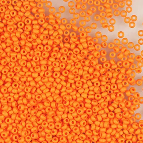 Orangefarbene Glasperlen, Preciosa, natürliches undurchsichtiges Dunkelorange, Großeinkauf 