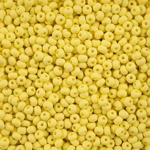 Gul glasperler, preciosa, permalux mat light yellow, storkøb Preciosa