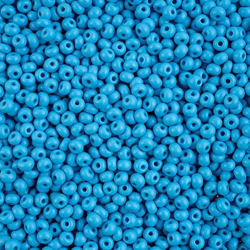 Blå glasperler, preciosa, permalux mat turquoise, storkøb Preciosa