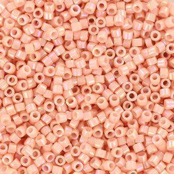 Pink glasperler, miyuki delica beads, opaque luster tea rose 207 Krea