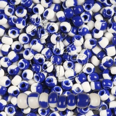 Find Multifarvede glasperler, preciosa, white and blue harlequin hos Beadhouse of Copenhagen i dag, med en altid hurtig levering!