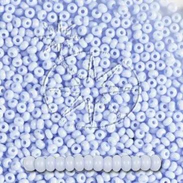 Blå glasperler, preciosa, natural opaque baby blue, storkøb Preciosa