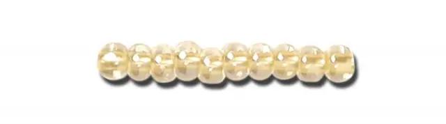 Gule glasperler, preciosa, colour lined yellow pearl crystal sfinx, storkøb Preciosa
