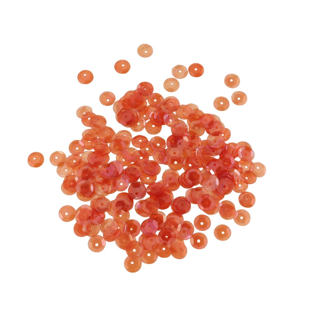 Palietter, runde, 7mm, transparent, uden regnbueskær, 10-40g Beadhouse of Copenhagen