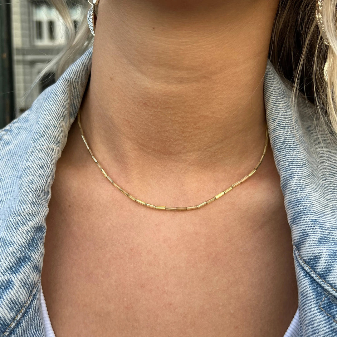 Halskæde, rørperler, plastik, flere varianter, 40cm Beadhouse of Copenhagen