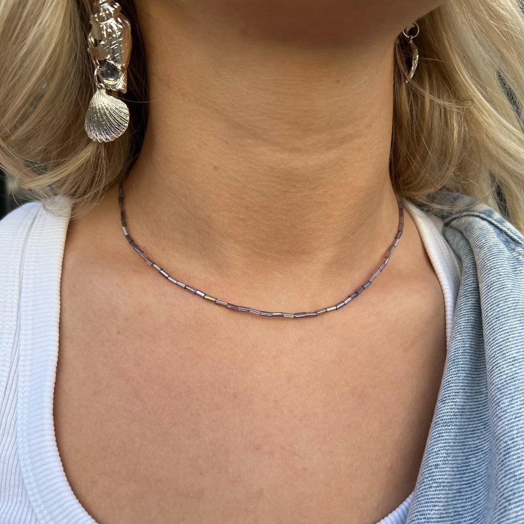 Halskæde, rørperler, plastik, flere varianter, 40cm Beadhouse of Copenhagen