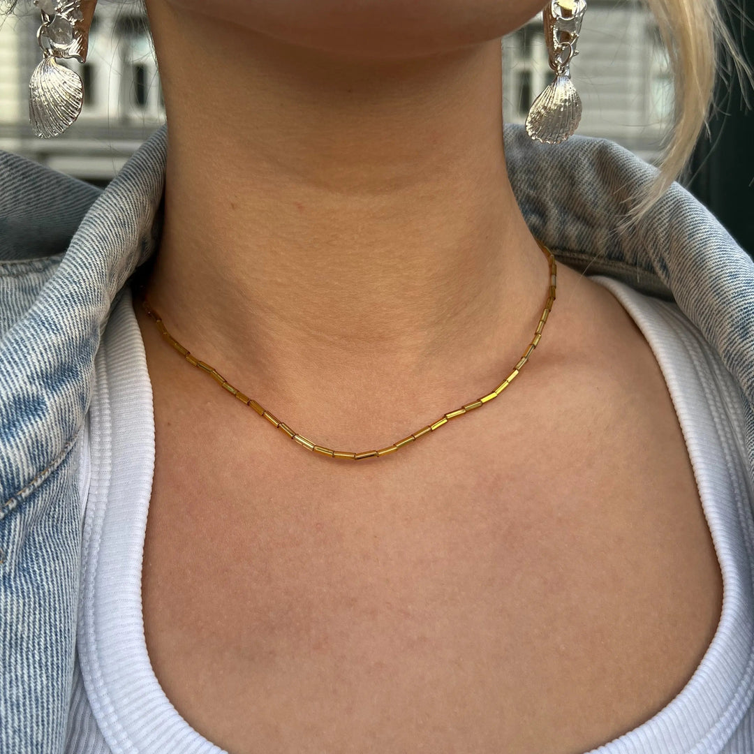 Halskæde, rørperler, plastik, flere varianter, 40cm Beadhouse of Copenhagen