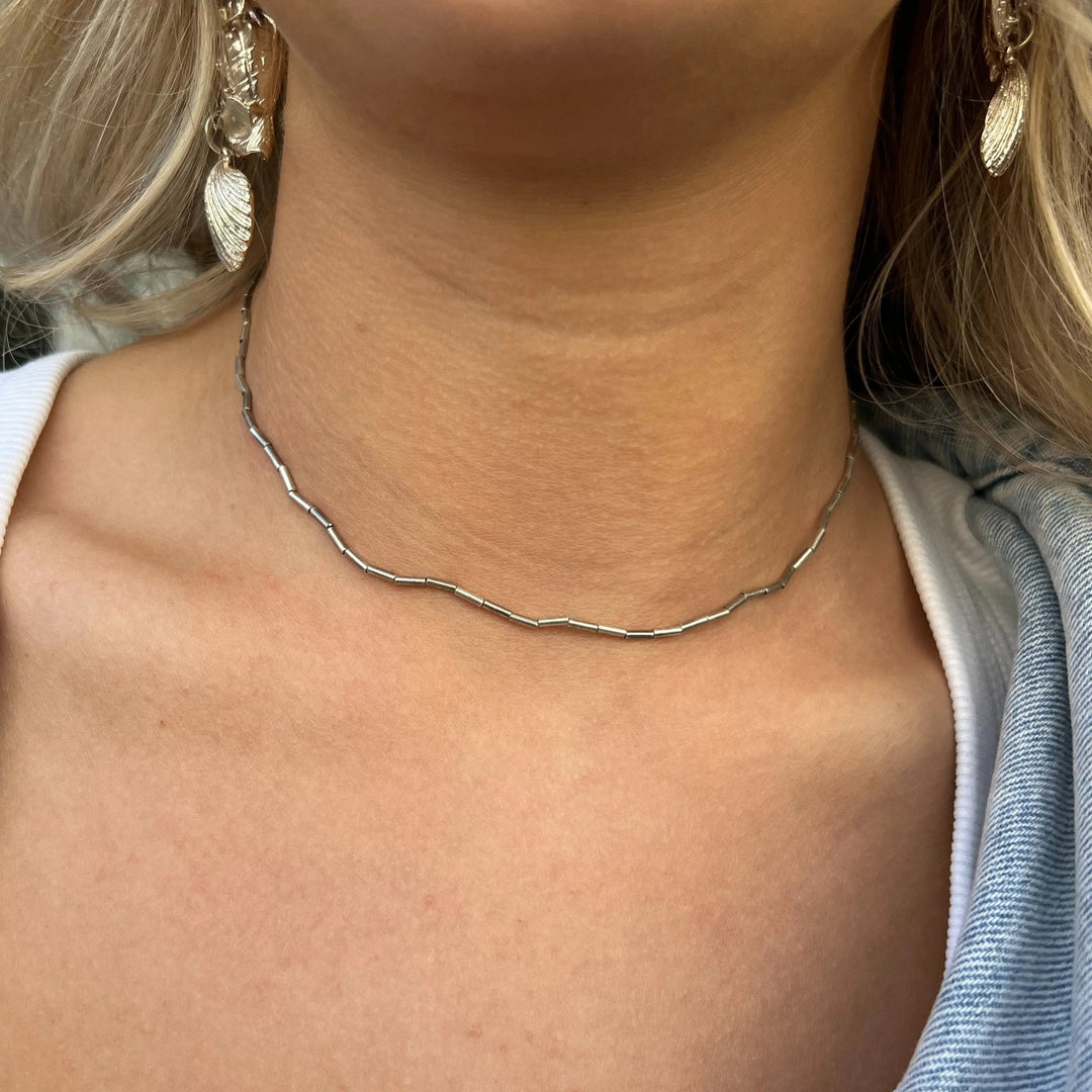 Halskæde, rørperler, plastik, flere varianter, 40cm Beadhouse of Copenhagen