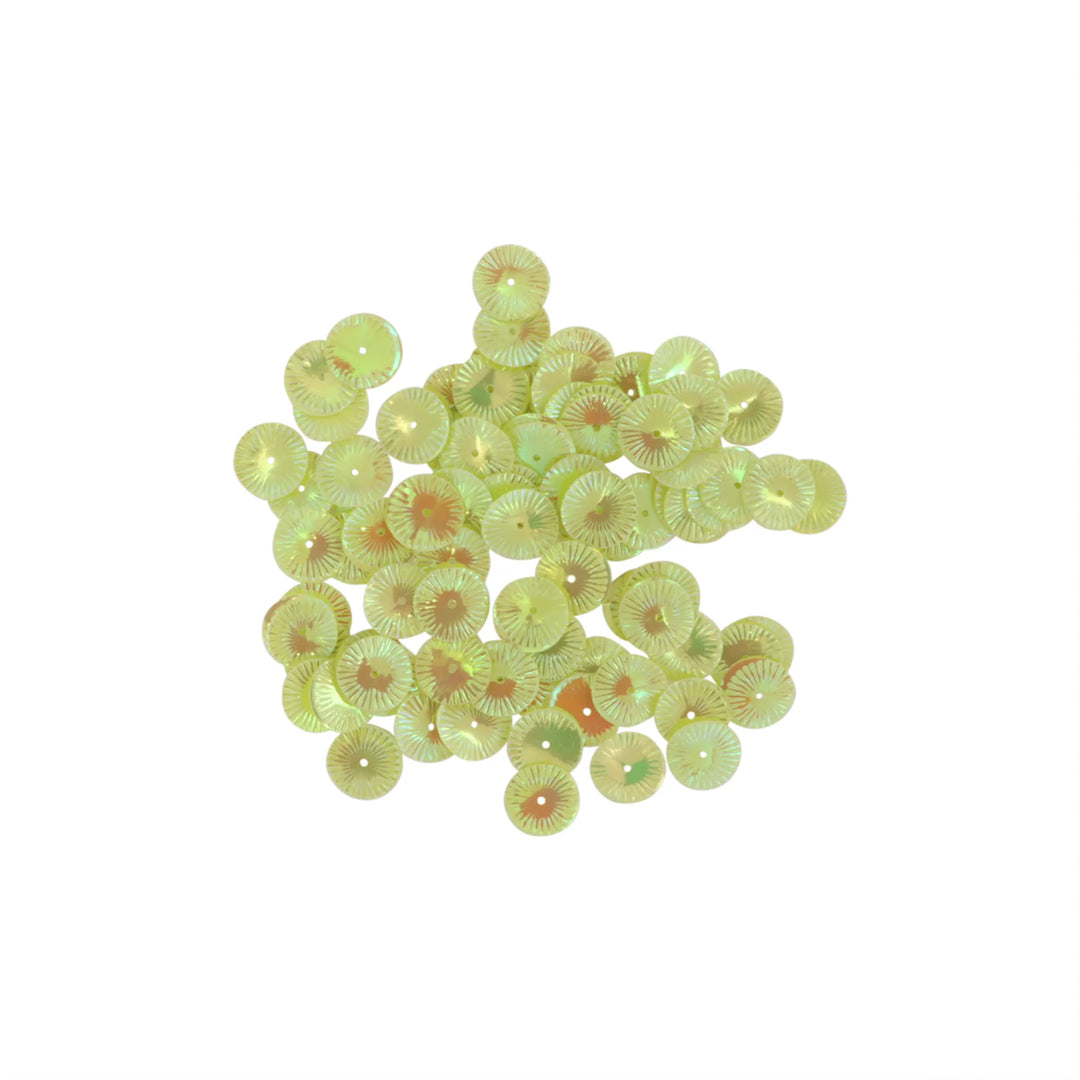 Pailletten, rund mit Muster, 13 mm, mit Regenbogenschliff, 10–40 g, verschiedene Sorten Beadhouse von Kopenhagen
