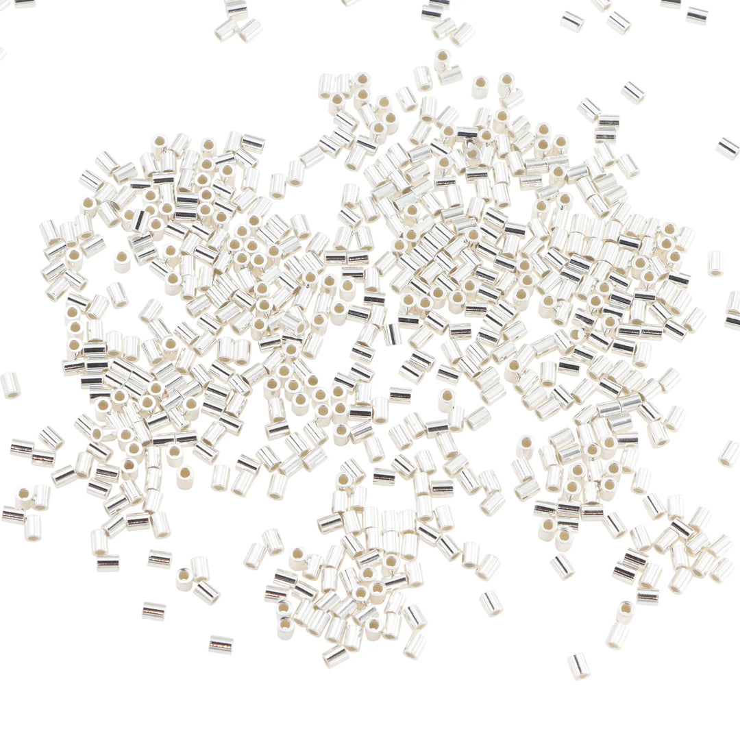 Wireklemme perler i sterlingsølv, rør 2 x 1,5 mm storkøb 