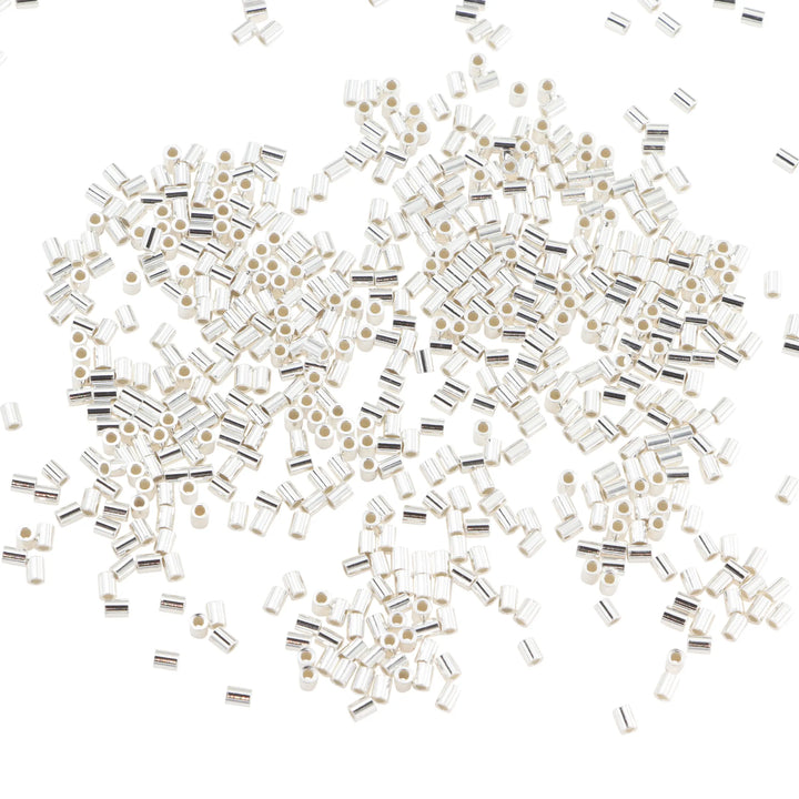 Wireklemme perler i sterlingsølv, rør 2 x 1,5 mm storkøb 