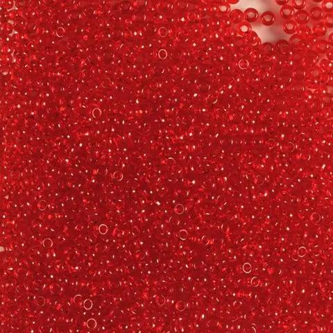 Røde glasperler, preciosa, natural transparent red, storkøb Preciosa