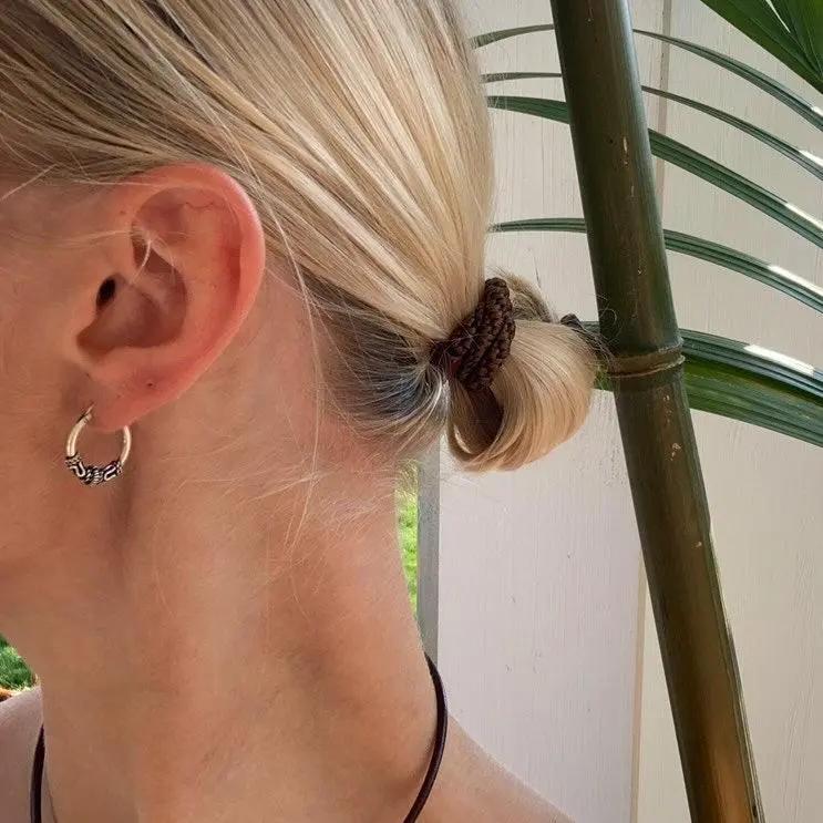 Øreringe, hoops med spiral, bølger og snoninger, sterlingsølv, 16 x 2/4 mm Beadhouse of Copenhagen